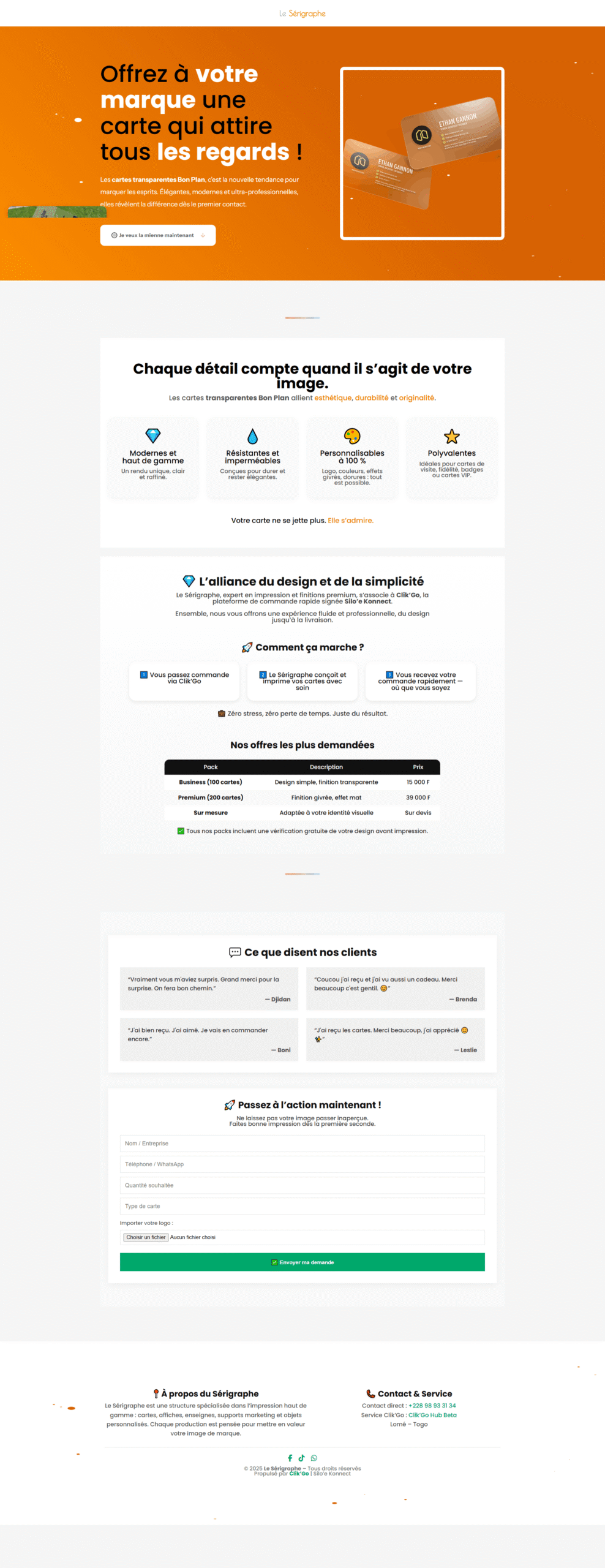 Aperçu du site Le Sérigraphe réalisé par Konnect Pro
